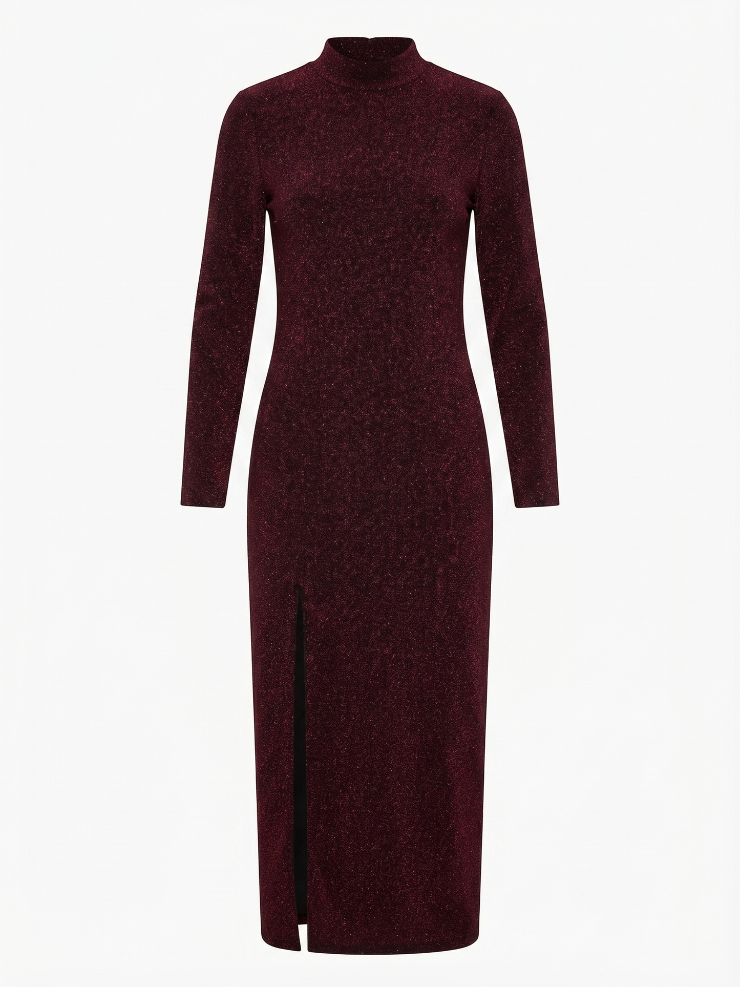 Vestido Midi Brilhantes Bordeaux