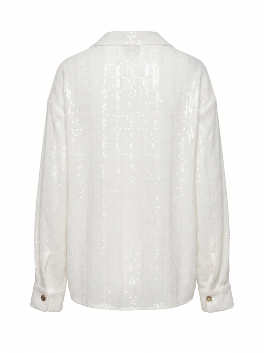 Camicia bianca con paillettes