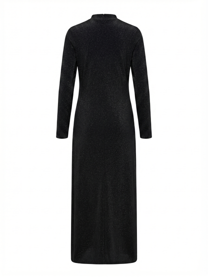 Schwarzes, glitzerndes Midikleid