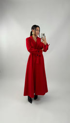Sobretudo Evasê Vermelho