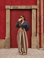 STRIPED BALLOON JEANS 5